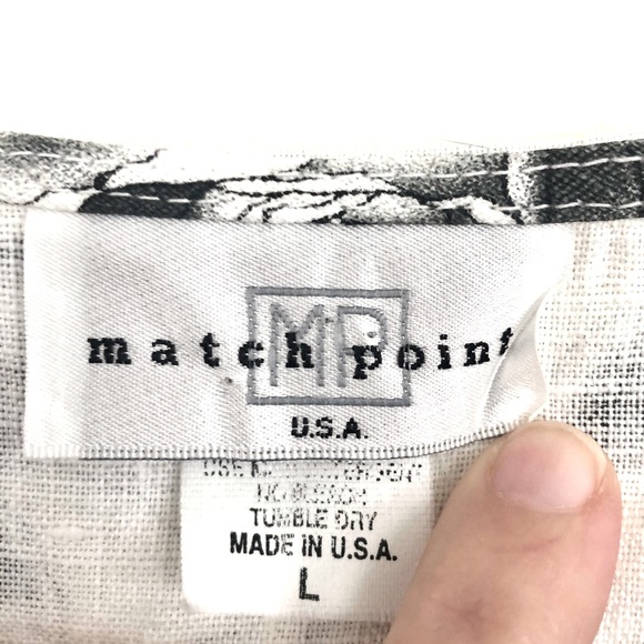 Match Point Linen Women's Tunic Top Size Large - Picture 3 of 7